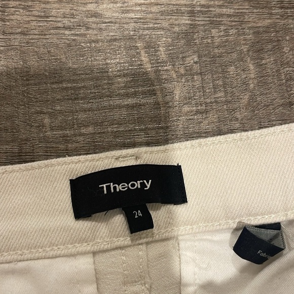 NWT!! Theory - Treeca Off White Denim Jeans - Size 24 - Picture 6 of 10